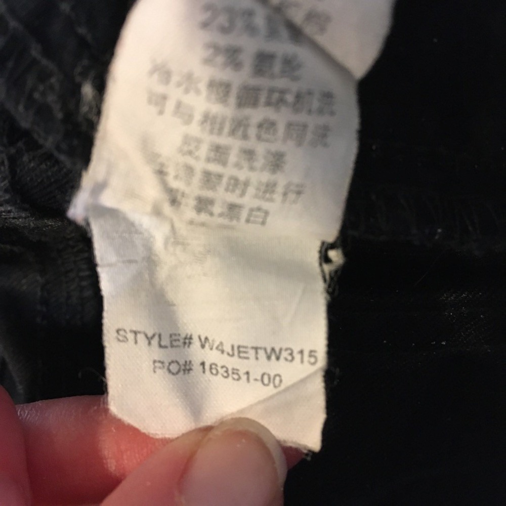Prana Jett Coated Waxed Pants Women 10/30 Black Goth Moto Streetwear Edgy Skinny - Picture 14 of 15